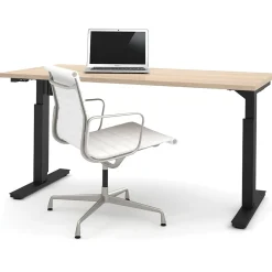 Standing Desks*bestar Universel 60"W Electric Height Adjustable Desk, Northern Maple (65867-38)