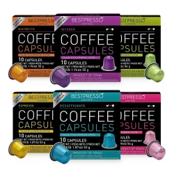 Bestpresso Intense Variety Assortment Coffee Nespresso Original Pods, 120/Carton (BST06106)