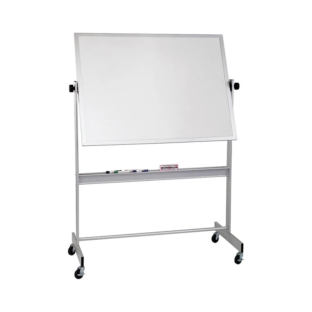 Dry Erase*Best-Rite Deluxe Porcelain Dry-Erase Whiteboard, Anodized Aluminum Frame, 5' x 4' (668AF-DD)