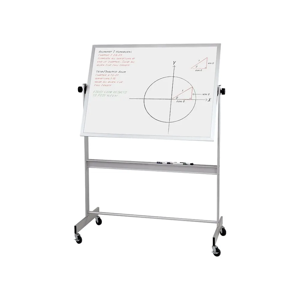 Dry Erase*Best-Rite Deluxe Porcelain Dry-Erase Whiteboard, Anodized Aluminum Frame, 5' x 4' (668AF-DD)