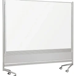Dry Erase*Best-Rite D.O.C. Porcelain Mobile Dry-Erase Whiteboard, Anodized Aluminum Frame, 6' x 6' (661AG-DD)