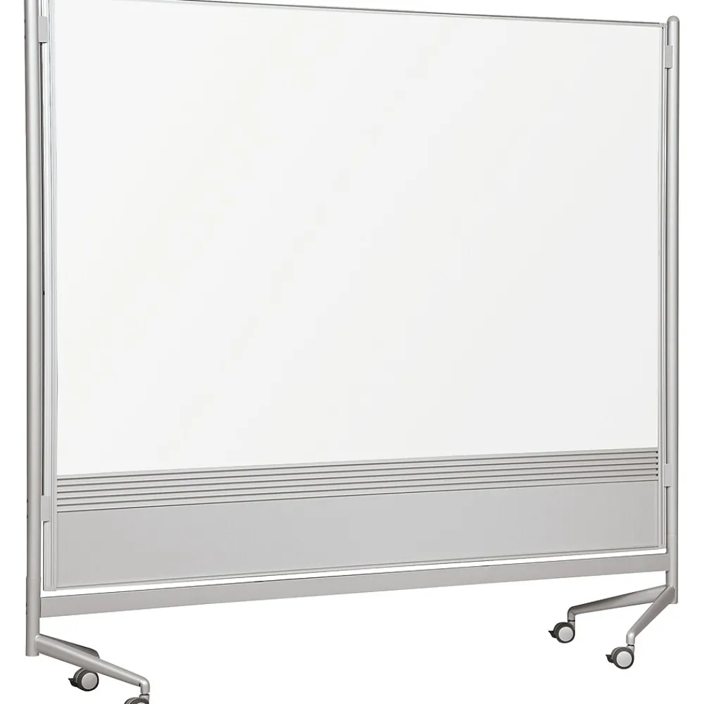 Dry Erase*Best-Rite D.O.C. Porcelain Mobile Dry-Erase Whiteboard, Anodized Aluminum Frame, 6' x 6' (661AG-DD)