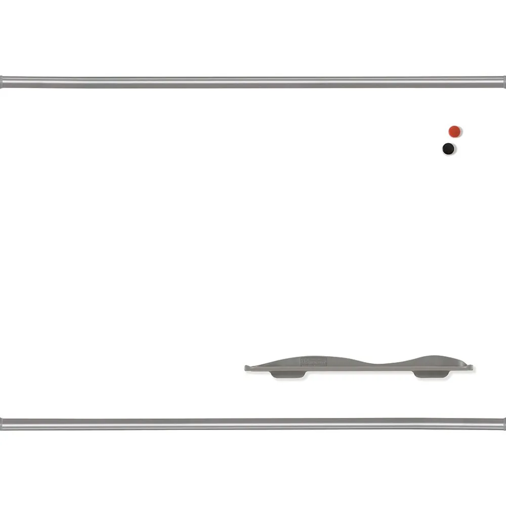 Dry Erase*Best-Rite Magne-Rite Steel Dry-Erase Whiteboard, Anodized Aluminum Frame, 4' x 4' (219PD)