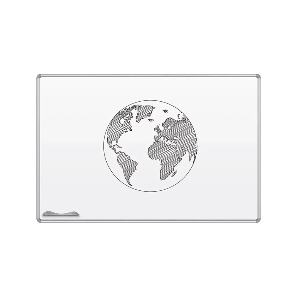 Dry Erase*Best-Rite Magne-Rite Steel Dry-Erase Whiteboard, Anodized Aluminum Frame, 4' x 4' (219PD)