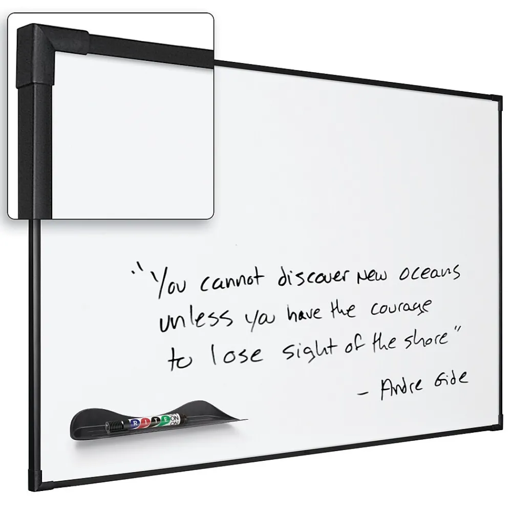 Dry Erase*Best-Rite Ultra Trim Magnetic Dry-Erase Board, Black Frame, 4' x 3'