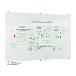 Dry Erase*Best-Rite Visionary Glass Dry-Erase Whiteboard, 3' x 2' (83843)