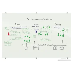 Dry Erase*Best-Rite Visionary Glass Dry-Erase Whiteboard, 3' x 2' (83843)