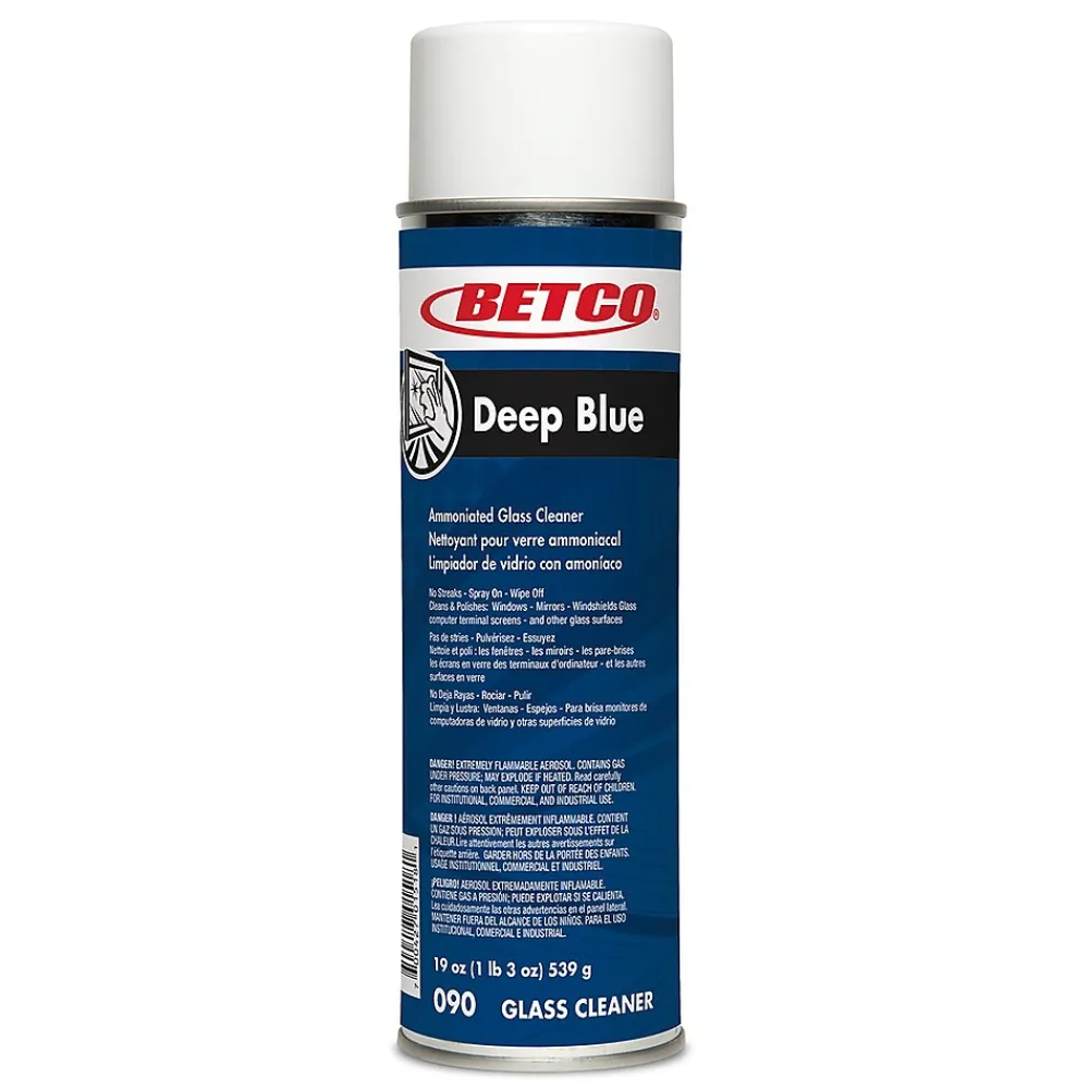 Deep Blue Glass and Surface Cleaner, Fresh, 19 oz., 12/Carton (902300)<Betco Discount