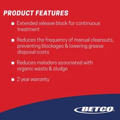 Envirozyme Grease Trap and Drain Cleaner Blocks, Green, 8 oz., 64/carton (BETZ320C1400)<Betco Outlet