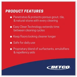Stone, Tile, Grout Cleaner and Protectant, Pleasant Scent, 1 Gal. Bottle, 4/Carton (BET16850400)<Betco Hot