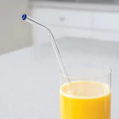 Better Houseware Extra-Wide Glass Straws with Cleaning Brush, 5 Pack, (309)