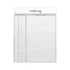 Notepads|Better Office Activity Log Notepad, 8.5" x 11", Project-Ruled, White/Black, 50 Sheets/Pad (25836)