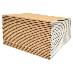Notebooks|Better Office Customizable Notebook, 5.5" x 8.3", Narrow Ruled, 30 Sheets, Kraft, 24/Pack (25021-24PK)
