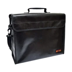 Fabric Water-Resistant Briefcase, Black (24521)<Better Office Outlet