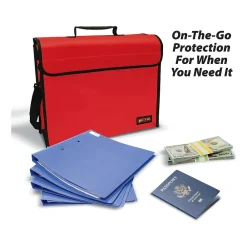 Fabric Water-Resistant Briefcase, Red (24523)<Better Office Sale