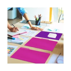 File Folders|Better Office Heavy-Duty File Folders, 1/3-Cut Tab, Letter Size, Polypropylene, Neon Assorted Colors, 12/Pack (89021-12PK)