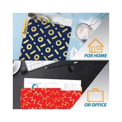 File Folders|Better Office Heavy-Duty File Folders, 1/3-Cut Tab, Letter Size, Paper Stock, Assorted Colors, 18/Pack (80031-18PK)