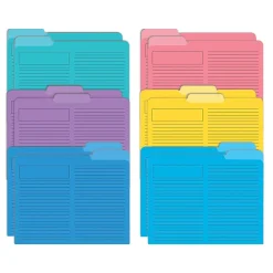 File Folders|Better Office Heavyweight File Folders, 1/3-Cut Tab, Letter Size, Assorted Colors, 12/Pack (89112-12PK)