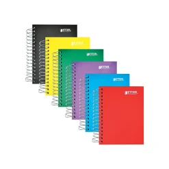 Subject Notebooks|Better Office 1-Subject Notebooks, 4" x 5.5", College Ruled, 200 Sheets, 6/Pack (25906-6PK)