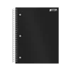Subject Notebooks|Better Office 5-Subject Subject Notebooks, 8.5" x 11", College Ruled, 200 Sheets, Black (25781)