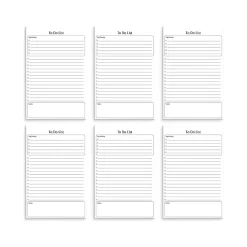 Notepads|Better Office To-Do List Notepad, 5.5" x 8.5", Ruled, White, 50 Sheets/Pad, 6 Pads/Pack (25835-6PK)