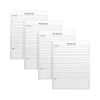 Notepads|Better Office To-Do List Notepad, 8.5" x 11", Ruled, White, 50 Sheets/Pad, 4 Pads/Pack (25833-4PK)
