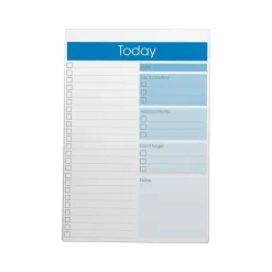 Notepads|Better Office To-Do List Notepad, 7" x 10", Project-Ruled, White/Blue, 52 Sheets/Pad (25830)