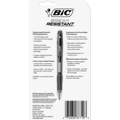 Pencils|BIC Break-Resistant Mechanical Pencils with Erasers, 0.7mm, #2 Medium Lead, 2/Pack (MV7PRP2-BLK)