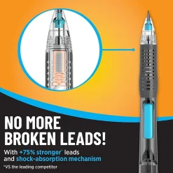 Pencils|BIC Break-Resistant Mechanical Pencils, 0.7mm, #2 Medium Lead, 4/Pack (MV7PRP4-BLK)