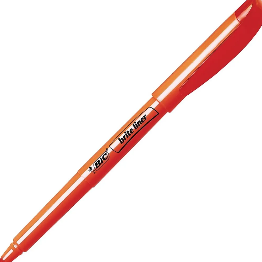 Highlighters|BIC Brite Liner Stick Highlighters, Chisel Tip, Orange, 216/Carton (BL11ORGCT)