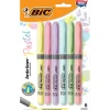 Highlighters|BIC Brite Liner Stick Highlighter with Grip, Chisel Tip, Assorted Pastel Colors, 6/Pack (GBLDP61-AST )