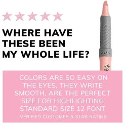 Highlighters|BIC Brite Liner Stick Highlighter with Grip, Chisel Tip, Assorted Pastel Colors, 6/Pack (GBLDP61-AST )