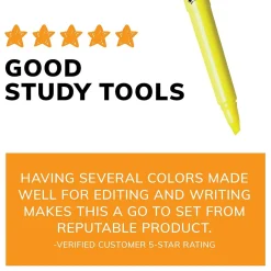 Highlighters|BIC Brite Liner Stick Highlighters, Chisel, Assorted, 5/Pack (BLP51W-AST)