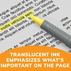 Highlighters|BIC Brite Liner Stick Highlighter with Grip, Chisel Tip, Assorted, 5/Pack (31257)