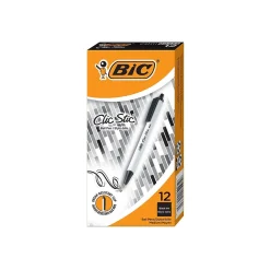 Pens|BIC Clic Stic Retractable Ballpoint Pen, Medium Point, Black Ink, 12/Case (CSM11-BLK)