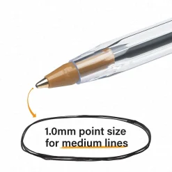 Pens|BIC Cristal Ballpoint Pens, Medium Point, Red Ink, Dozen (10128/MS11RD)