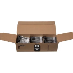 Pens|BIC Cristal Xtra Smooth Ballpoint Pen, Medium Point, Black Ink, 500/Pack (MS500E-BLK)