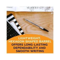 Pens|BIC Cristal Xtra Smooth Ballpoint Pen, Medium Point, Black Ink, 500/Pack (MS500E-BLK)