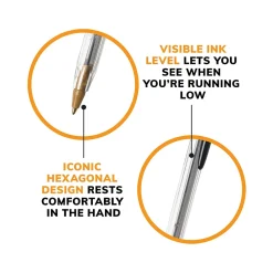 Pens|BIC Cristal Xtra Smooth Ballpoint Pen, Medium Point, Black Ink, 500/Pack (MS500E-BLK)