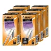 Pens|BIC Cristal Xtra Smooth Ballpoint Pen, Medium Point, Black Ink, 24/Box, 6 Boxes/Pack (MS144E-BLK)