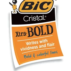 Pens|BIC Cristal Xtra-Bold Ballpoint Pens, Bold Point, 1.6mm, Blue Ink, 24/Pack (MSBP241-BLU)