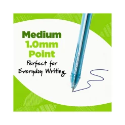 Pens|BIC ECOlutions Retractable Gel Pens, Medium Point, 1.0 mm, Assorted Inks, 12/Pack (RGLE11-AST)