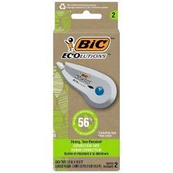 Correction & White-Out|BIC Ecolutions Wite-Out Brand Correction Tape, White, 2/Pack (WOET21-WHI)