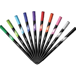 Pens|BIC Intensity Fineliner Felt Pens, Fine Point, Assorted Inks, 10/Pack (FPINFAP10-AST)