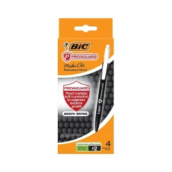 Pencils|BIC Prevaguard Media Clic Mechanical Pencil, 0.7mm, #2 Medium Lead, 4/Pack (MPCMAP4-BLK)