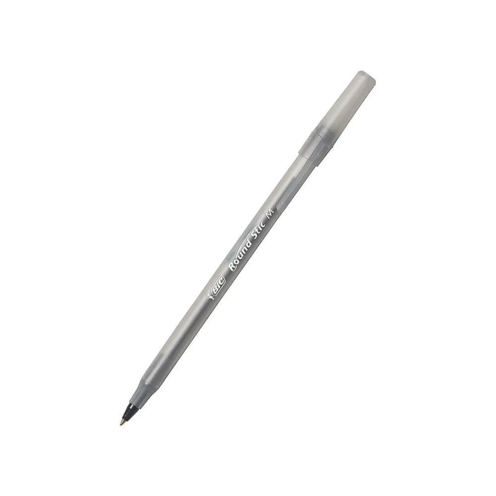 Pens|BIC Round Stic Xtra Life Ballpoint Pens, Medium Point, Black Ink, 432/Carton (GSM11BLKCT)