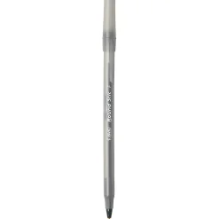 Pens|BIC Round Stic Xtra Precision Ballpoint Pens, Fine Point, 0.8mm, Black Ink, Dozen (20129/GSF11BK)