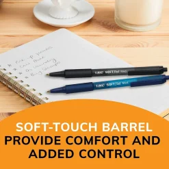 Pens|BIC Soft Feel Retractable Ballpoint Pen, Medium Point, 1.0mm, Assorted Ink, 36 Pack (SCSM361-AST)