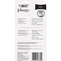 Pencils|BIC Velocity Max Mechanical Pencil, 0.5mm, #2 Hard Lead, 2/Pack (MPMX5P21BLK)