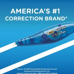 Correction & White-Out|BIC Wite-Out Exact Liner Correction Tape, White, 10/Pack (WOELP10)